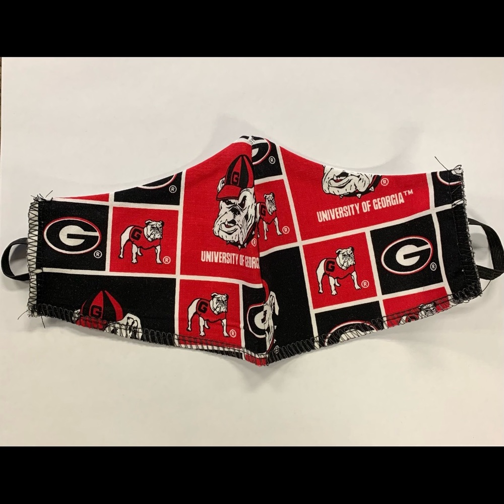 Cloth University of Georgia face mask. 5 pack